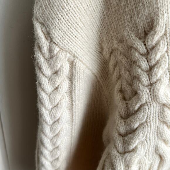 Matin Kim Off-White Cable Knit Turtleneck Sweater - Picture 5 of 10